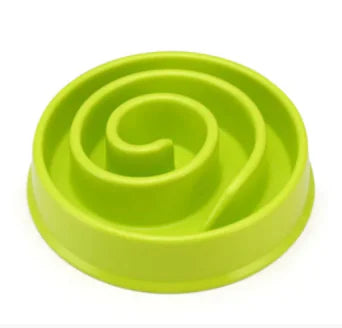 Green silicone spiral coaster on a white background