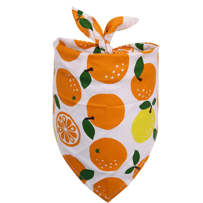 Fabric with fruit pattern on a white background