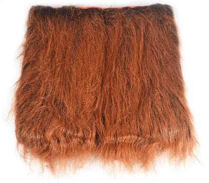 Brown fur-like material on a white background
