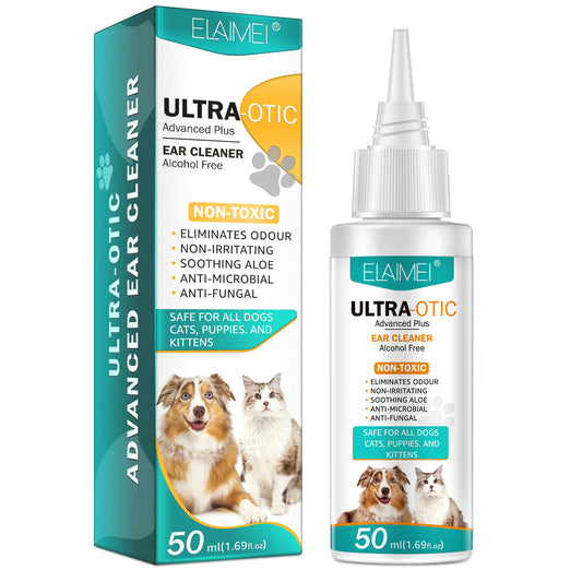 Elaimei Ultra-Otic ear cleaner packaging and bottle on a white background