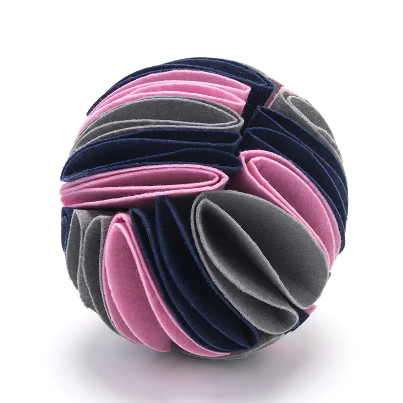 Colorful origami ball black blue and pinkk