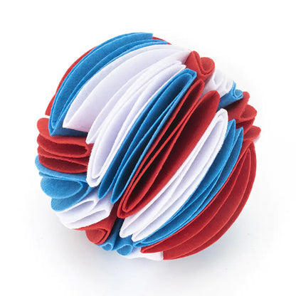 Colorful origami ball red white and blue