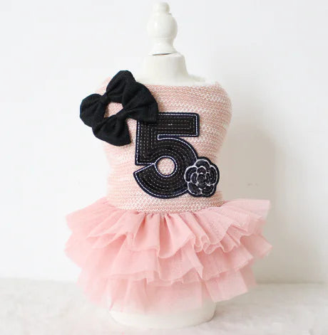 Double Bow Cotton Skirt for Teddy Dog Clothes