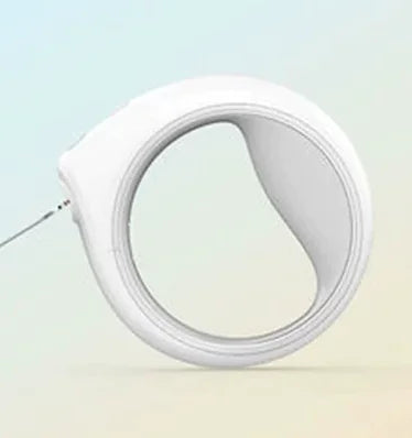 White circular object on a gradient background