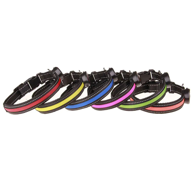 USB Rechargeable LED Dog Collar (Peach Shape)