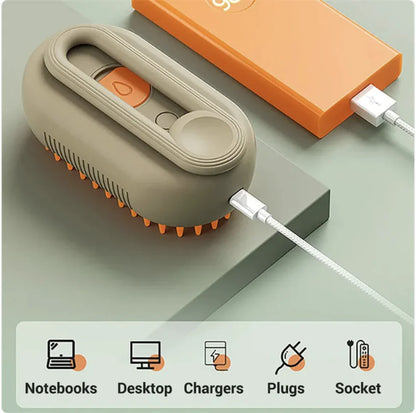 Small electronic device with a USB cable, orange accents, on a light gray background.