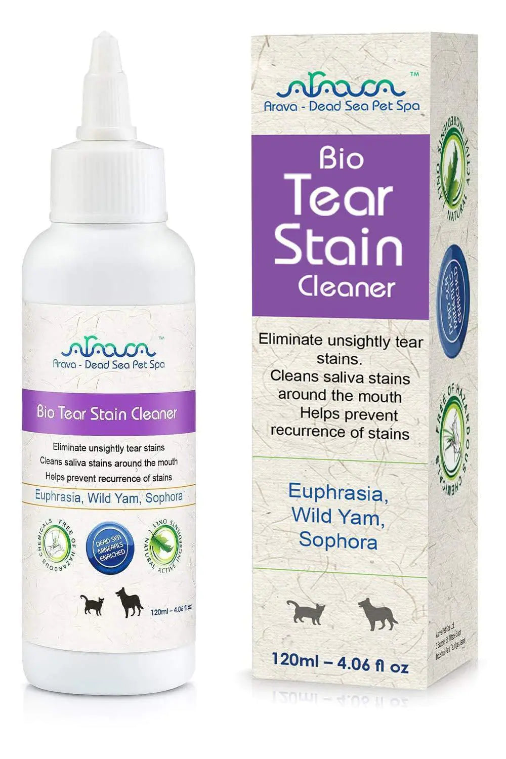 Bio Tear Stain Cleaner bottle and packaging on a white background