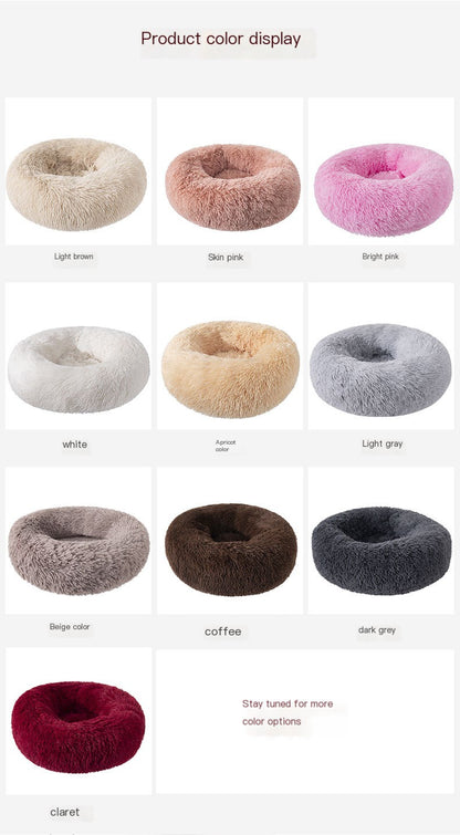 Color swatch of donut-shaped products in various colors on a white background.