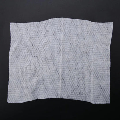 Gray textured fabric on a black background