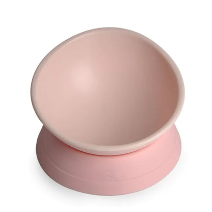Pink silicone cup with a unique design on a white background