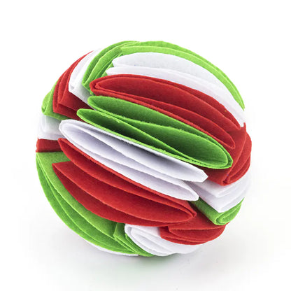 Colorful origami ballred white and green
