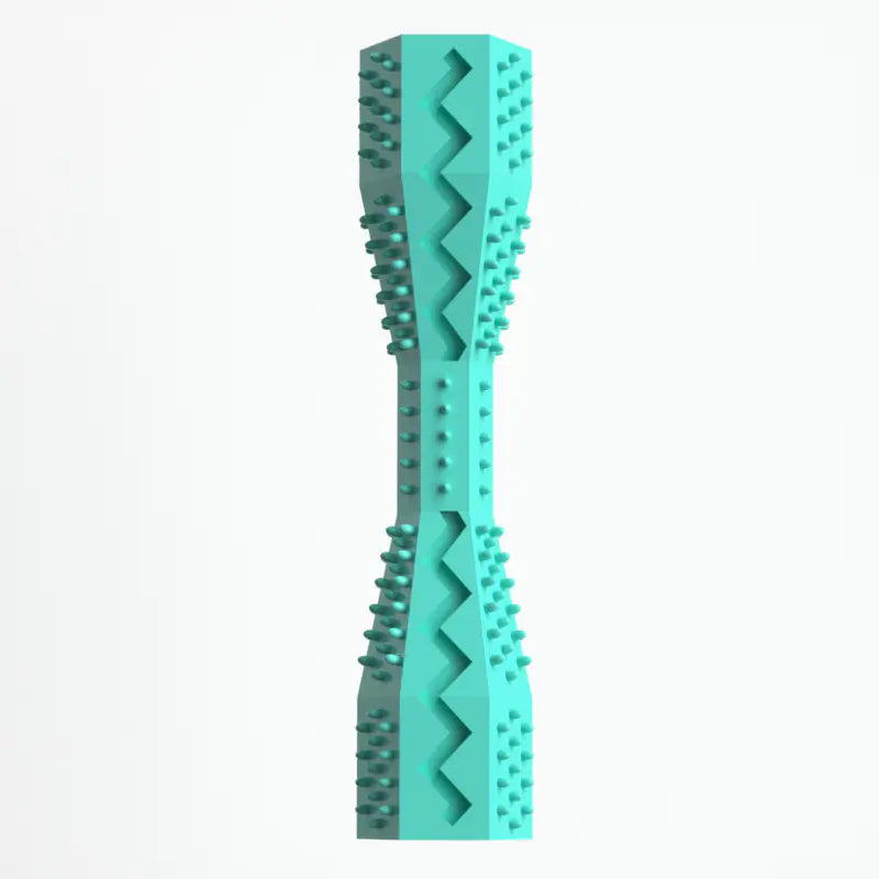 Teal textured object on a white background