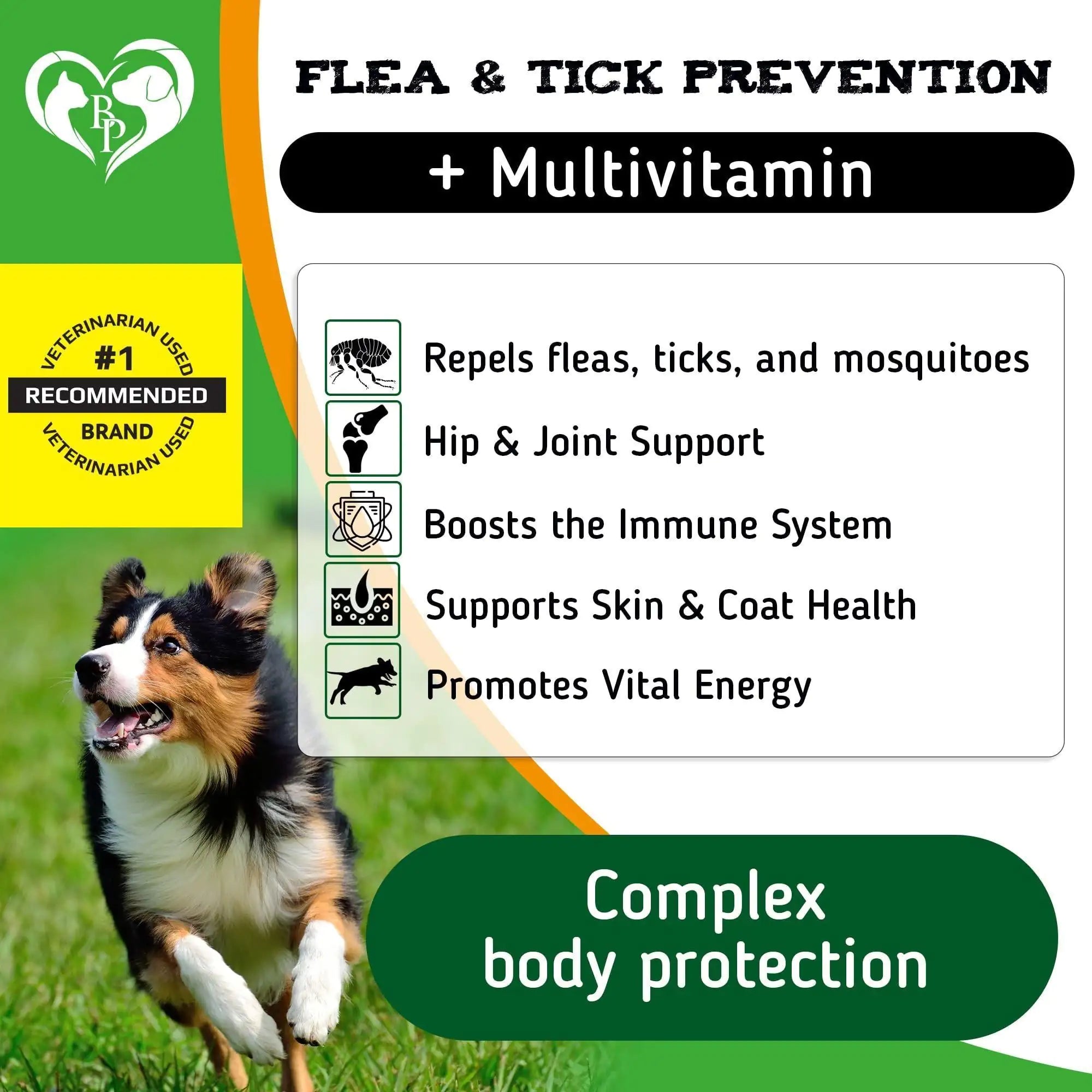 Natural Flea & Tick Prevention Chewable Pills for Dogs